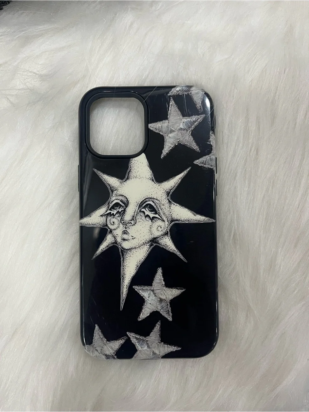 Black Whimsigoth Star & Sun Graphic Phone Case